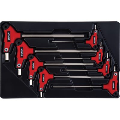 SUNEX 8-Piece T-Handle, Hex, Metric Hex Key