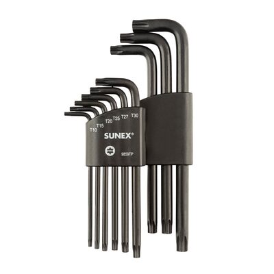 Sunex Tamperproof Torx&reg; Long Arm 9 Piece Magnetized Key Set, T10-T50