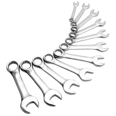 SUNEX 11PC SAE STUBBY FULL POLISH COMBINATION WRENCH SET