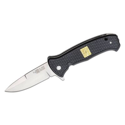 SUNEX Knife 40thS LLSA D2 58HRC Satin 3.6in Trad GlNylon 40th Black