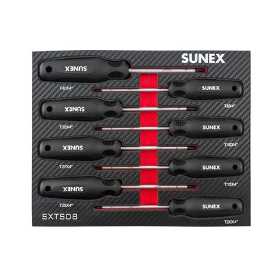 SUNEX Torx&reg; Magnetic 8 Piece Screwdriver Set in EVA Foam