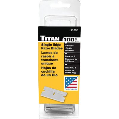 TITAN 100PC SINGLE EDGE #9 RAZOR BLA
