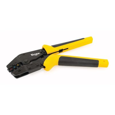 TITAN Offset Fixed Jaw Ratcheting Terminal Crimper