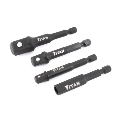 TITAN 4 pc. Impact Socket Adapter & Magnetic Bit Holder