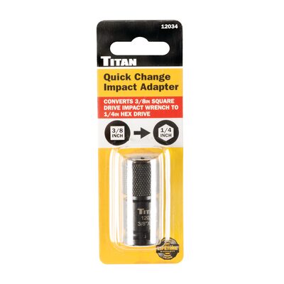 TITAN 3/8" SQUARE DR TO 1/4" HEX DRI