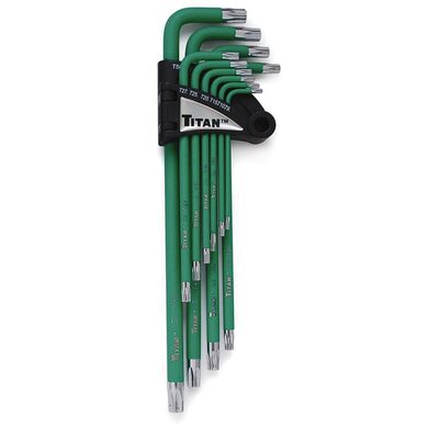 TITAN 13 Pc. Xtra Long Arm Torx Key Set-Tamper Proof