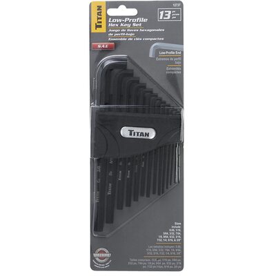 TITAN 13-PC SAE LOW PROFILE HEX KEY SET