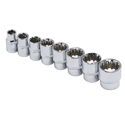 TITAN 8-PC 3/8" DR SAE SPLINE SOCKET