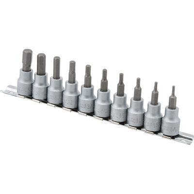 TITAN 10-PC 3/8" DR SAE HEX BIT SET