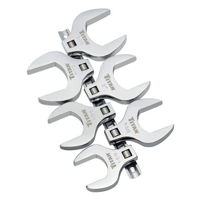 Titan 6 Piece 1/2 Inch Drive SAE Jumbo Crowfoot Wrench Set