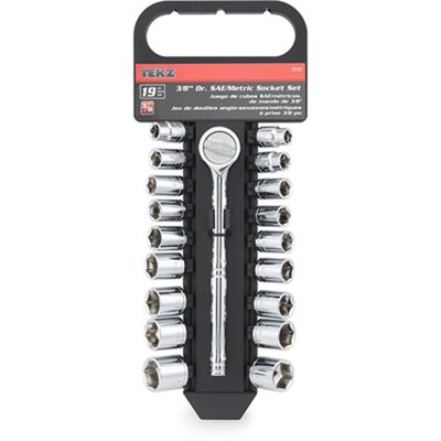 TITAN 19pc 3/8" Dr. SAE/MM Socket Set
