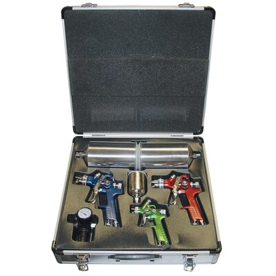 TITAN 4 Pc. Hvlp Spray Gun Kit W/Aluminum Case