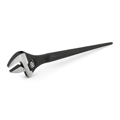 TITAN 10 Inch Adjustable Chrome Vanadium Steel Construction Spud Wrench Head Size with 12 Inch Overall Length for Added Leverage and Alignment