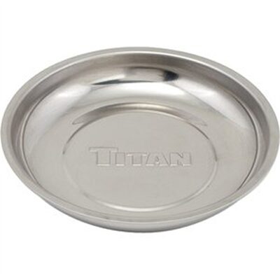 TITAN Stainless Steel Round Magnet Parts Tray  5-7/8 Inch