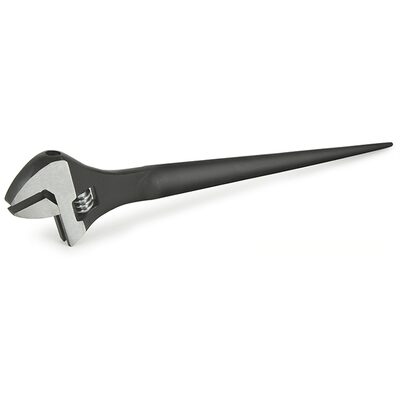 TITAN 12 Inch Adjustable Chrome Vanadium Steel Construction Spud Wrench Head Size with 16 Inch Overall Length for Added Leverage and Alignment