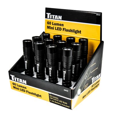 Titan 12 Pc. 60-Lumen LED Mini Flashlight Counter Display