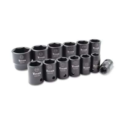 Titan 13 pc. 1/2 in. Dr Impact Socket Set