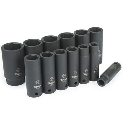 TITAN 13-PC 1/2" DR SAE DEEP IMPACT