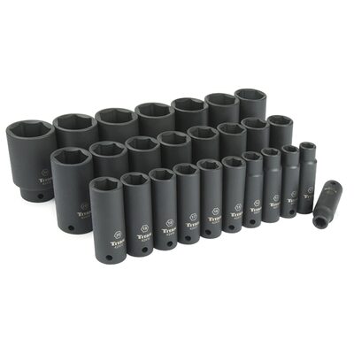 TITAN 26-PC 1/2" DR METRIC DEEP IMPA
