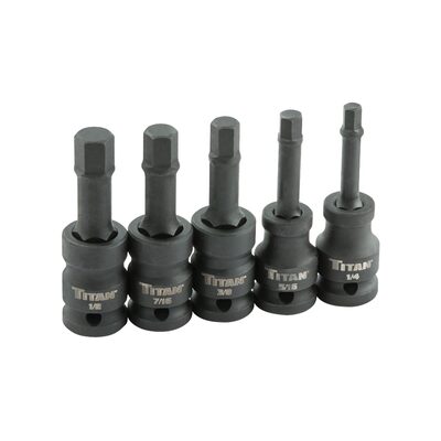 TITAN 5-PC 1/2" DR SAE HEX IMPACT BI