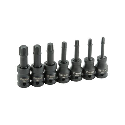 TITAN 7-PC 1/2" DR STAR IMPACT BIT S