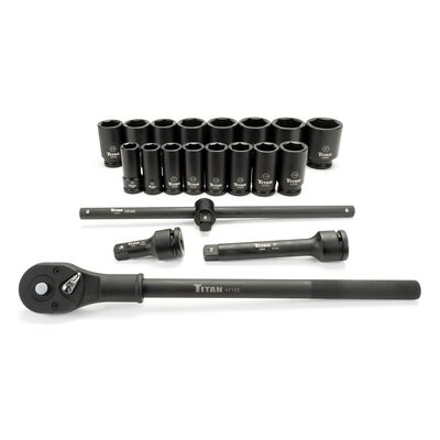 Titan 20 pc. 3/4 in. Dr 6 pt. SAE Impact Socket Set
