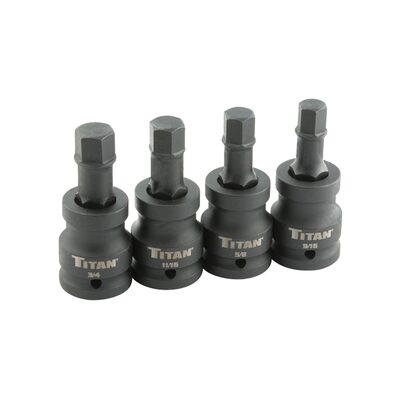 TITAN 4-PC 3/4" DR SAE HEX IMPACT BI