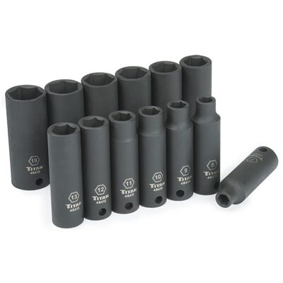 TITAN 13-PC 3/8" DR METRIC DEEP IMPA