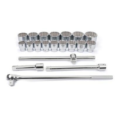 Titan 20 pc. 1 in. Dr SAE Socket Set