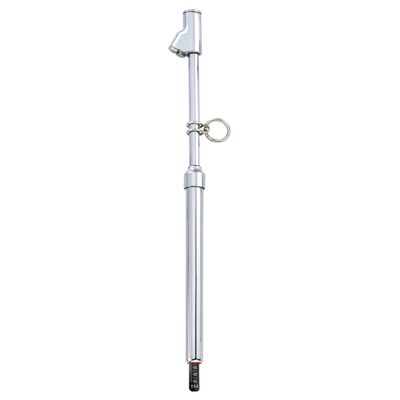 TMR Dual Foot Tire Gauge - Chrome Finish, 10-150 PSI, Extended Reach