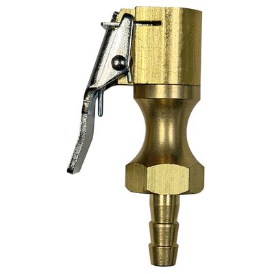 TMR Straight Air Chuck - Lock-On, Closed, 1/4" Hose Barb