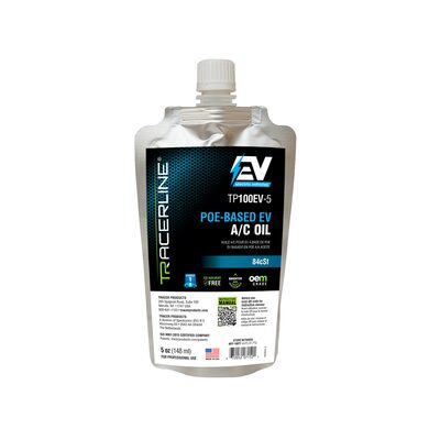 Tracer Products 5 oz (148 ml) foil pouch with POE-Based A/C oil for electric vehicles (compatible with R-1234yf and R-134a systems)