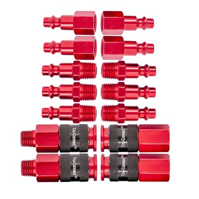Plews Edelmann 1/4" Red Coupler Kit