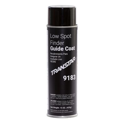 Transtar Autobody Products 9183 Low Spot Finder Guide Coat Aerosol Can - 16 oz Net Weight - Black