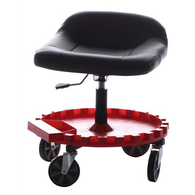 Traxion 2-230 Original Monster Gear Rolling Seat: Adjustable Height, Five 5 Inch Casters and Patented Spinning Gear Tray