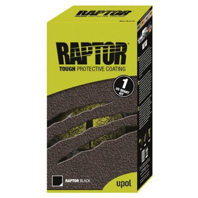 U Pol Products RAPTOR UP4804 2.6 VOC Raptor Kit, 1 qt Spray Bottle, Tintable, 30 sq-ft Coverage, 5 to 7 days Curing