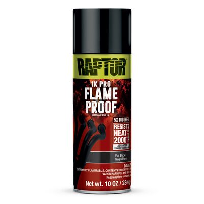 U Pol Products RAPTOR Flameproof Flat Black 10oz
