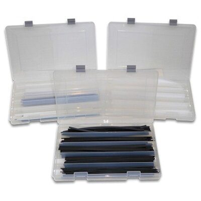 Polyvance Welding Rod Case, Set of 3, labeled, complete with 21 types of welding rod.