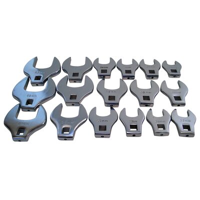 V-8 Tools 17 Piece Jumbo Metric Crowfoot Wrench Set
