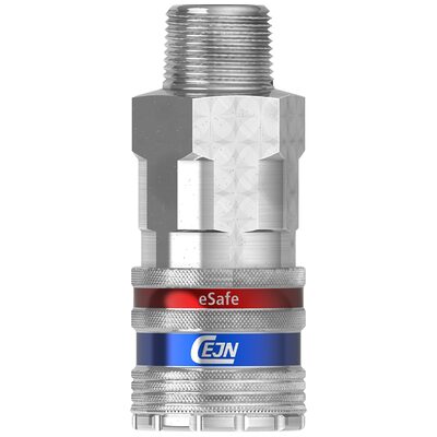 Vacula Safety eSafe Coupling; Eurostandard 3/8" Body Size; 3/8" Male NPT