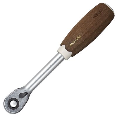 Vessel Tools WOOD-COMPO Ratchet Handle No.HRH3-W 3/8" SQ Drive