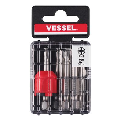 Vessel Tools Voha Pwer Bits PH2x50 10pcs with 1pc Mag Enhancer