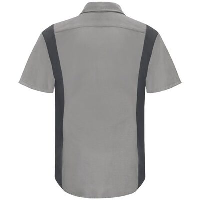 Workwear Outfitters Men's Long Sleeve Perform Plus Shop Shirt w/ Oilblok Tech Grey/Charcoal, Medium