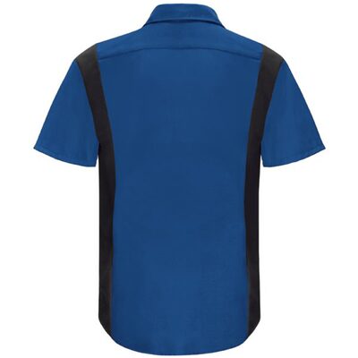 Workwear Outfitters Men's Long Sleeve Perform Plus Shop Shirt w/ Oilblok Tech Royal Blue/Black