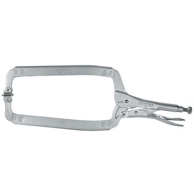 Vise Grip 18SP - 8 Inch Swivel Pads Long Reach C-Jaws Locking Clamp
