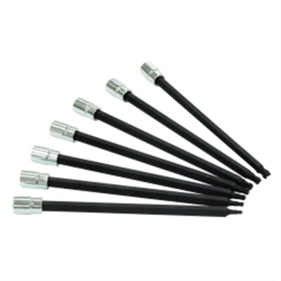 VIM Tools Ball TORX Extra Long Set, 7 Piece T10 Thru T40 TORX, 6 Inch Long, 1/4 Inch Square Drive