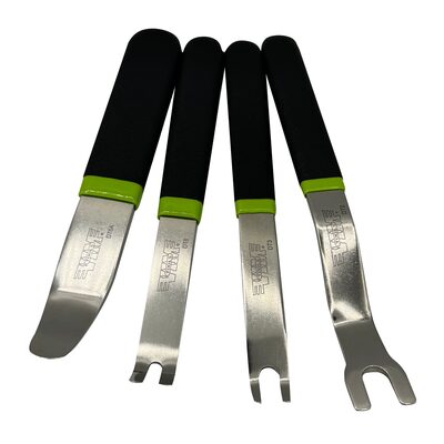 VIM Tools Door And Trim Tool Set, Stainless, 4 Piece Set, Dipped Handles