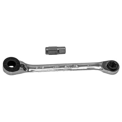 VIM Tools 1/4 Inch & 5/16 Inch Hex Bit Ratchet And 1/4 Inch Square Drive Insert, Double Ended