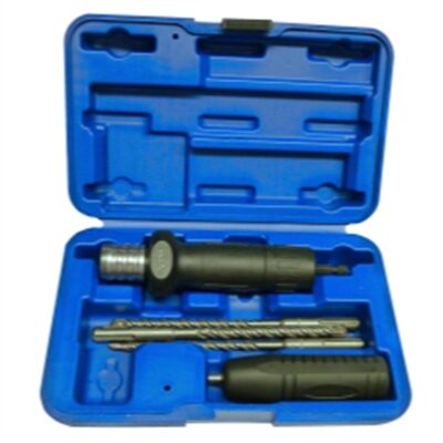VIM Tools Ha mmer Drill Adapter, 4 Carbide Tipped Ha mmer Drills, 3/16, 1/4, 3/8, & 1/2