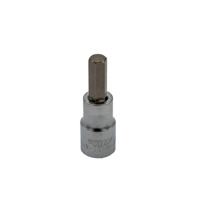 VIM Tools 10 mm Hex Bit, Satin Chrome 1/2 Inch Square Drive Bit Holder